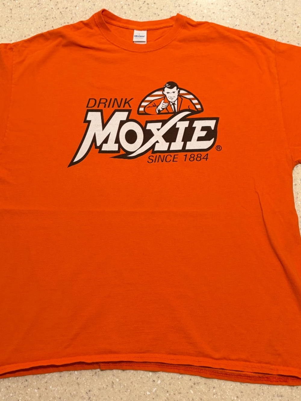 Vintage Moxie Soda Graphic T-Shirt Orange 2XL Double Sided Wicked Good Tee
